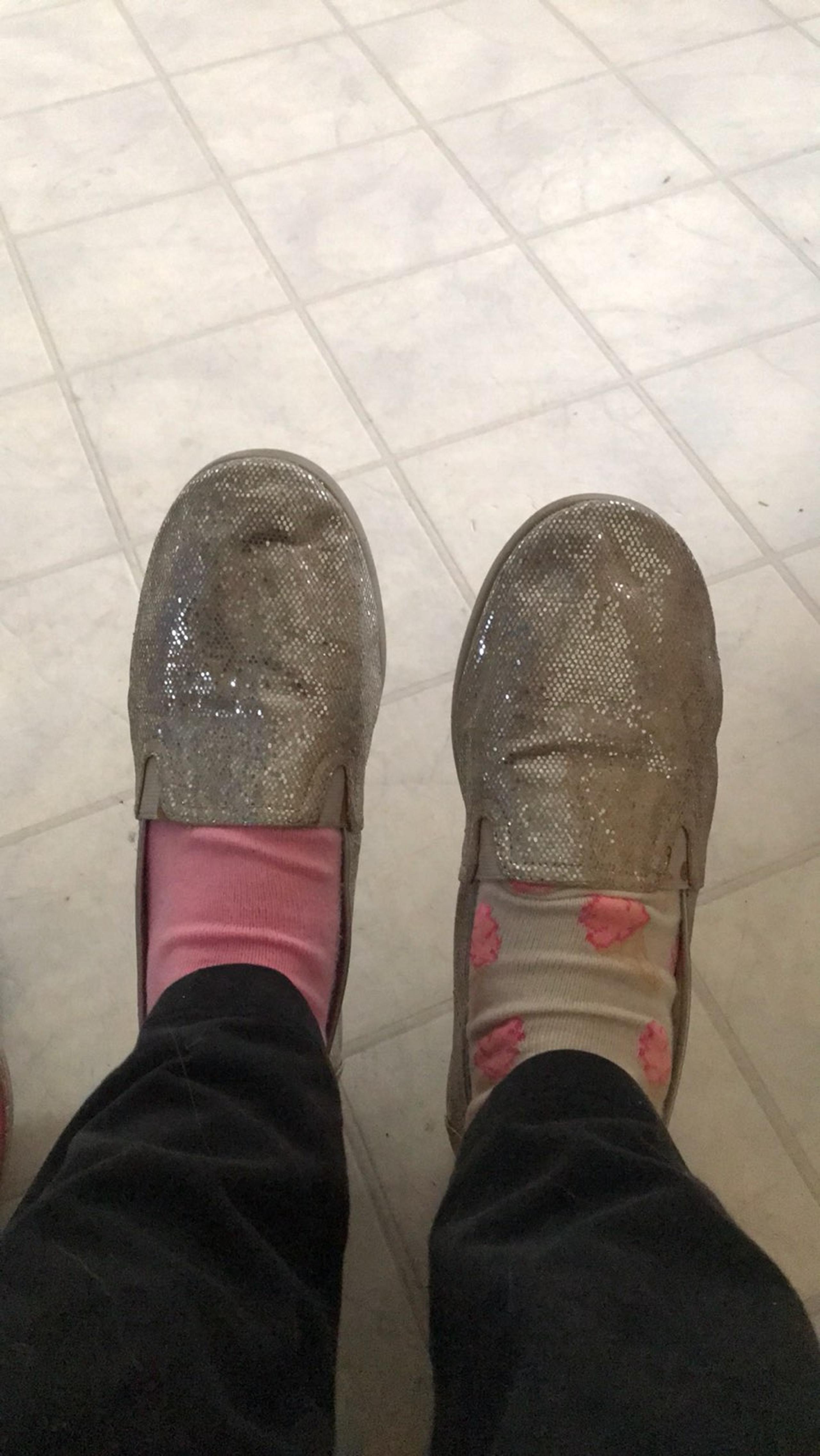 Silver Slip On Shoes!