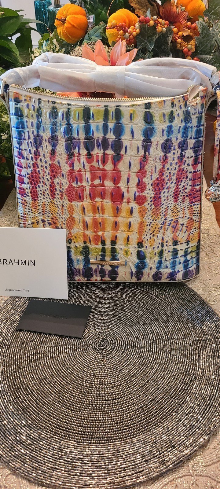 BRAHMIN NWT KATIE CROSSBODY PURSE IN CELEBRATE MELBOURNE, gorgeous!