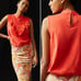 ANTHROPOLOGIE Orange Tiny Emma Lace Ruffle Tank Size XS summer boho casual