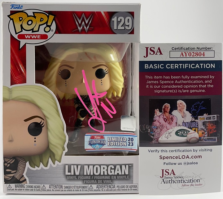 WWE Liv Morgan Signed 2023 Limited Edition Funko POP! 129 A Autograph JSA COA