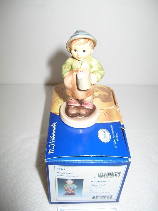 Goebel Hummel Be My Guest #2269 TMK8 Boy with Beer Stein RARE