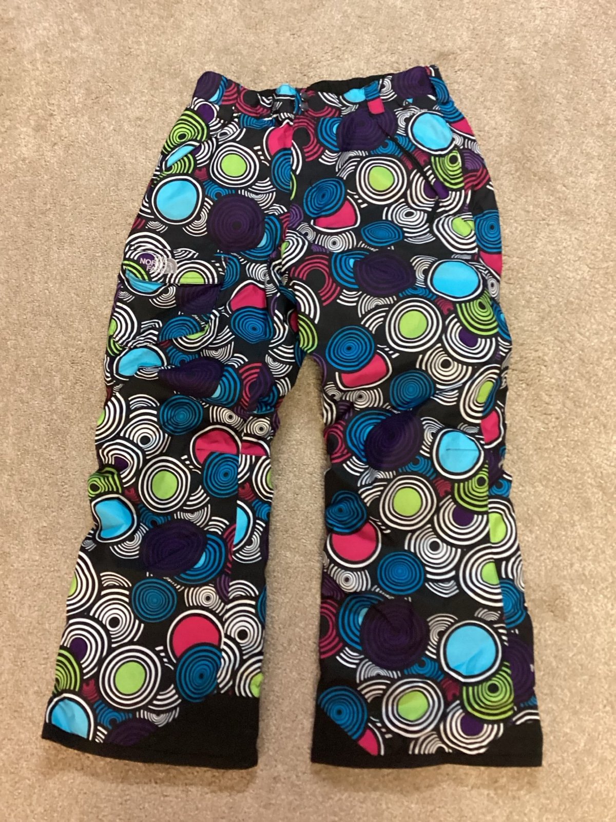 The North Face girls XL 18 insulated snow pants grow with me