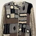 Sandy Starkman Crochet Boucle Cardigan Sweater Granny Square Boho Cottage Large