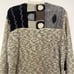 Sandy Starkman Crochet Boucle Cardigan Sweater Granny Square Boho Cottage Large