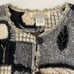 Sandy Starkman Crochet Boucle Cardigan Sweater Granny Square Boho Cottage Large