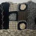 Sandy Starkman Crochet Boucle Cardigan Sweater Granny Square Boho Cottage Large
