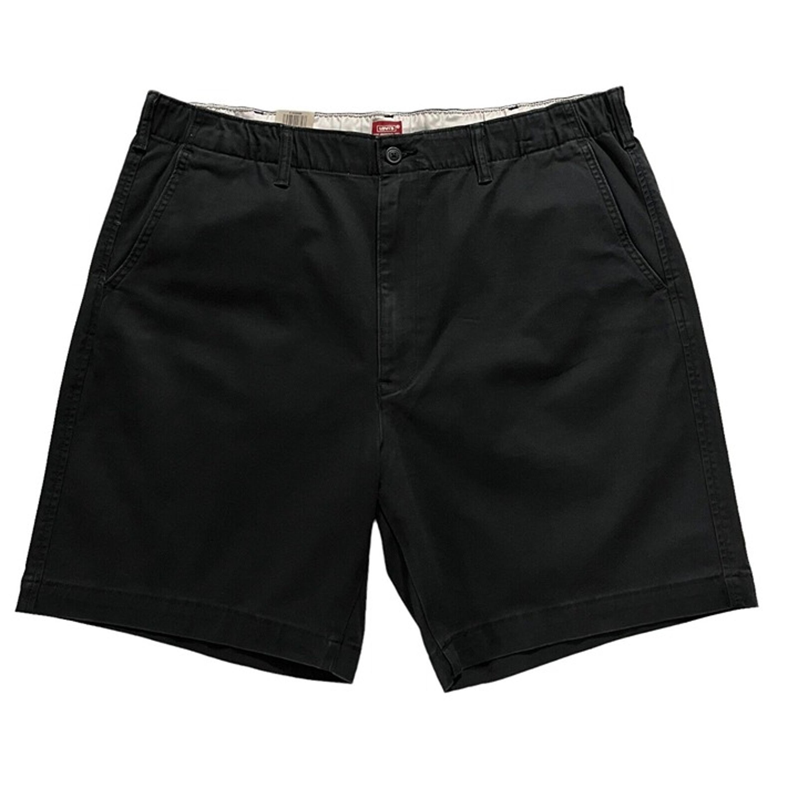 Levis Mens Chino Shorts Size XXL Black Casual Stretch Fabric Elastic Waistband