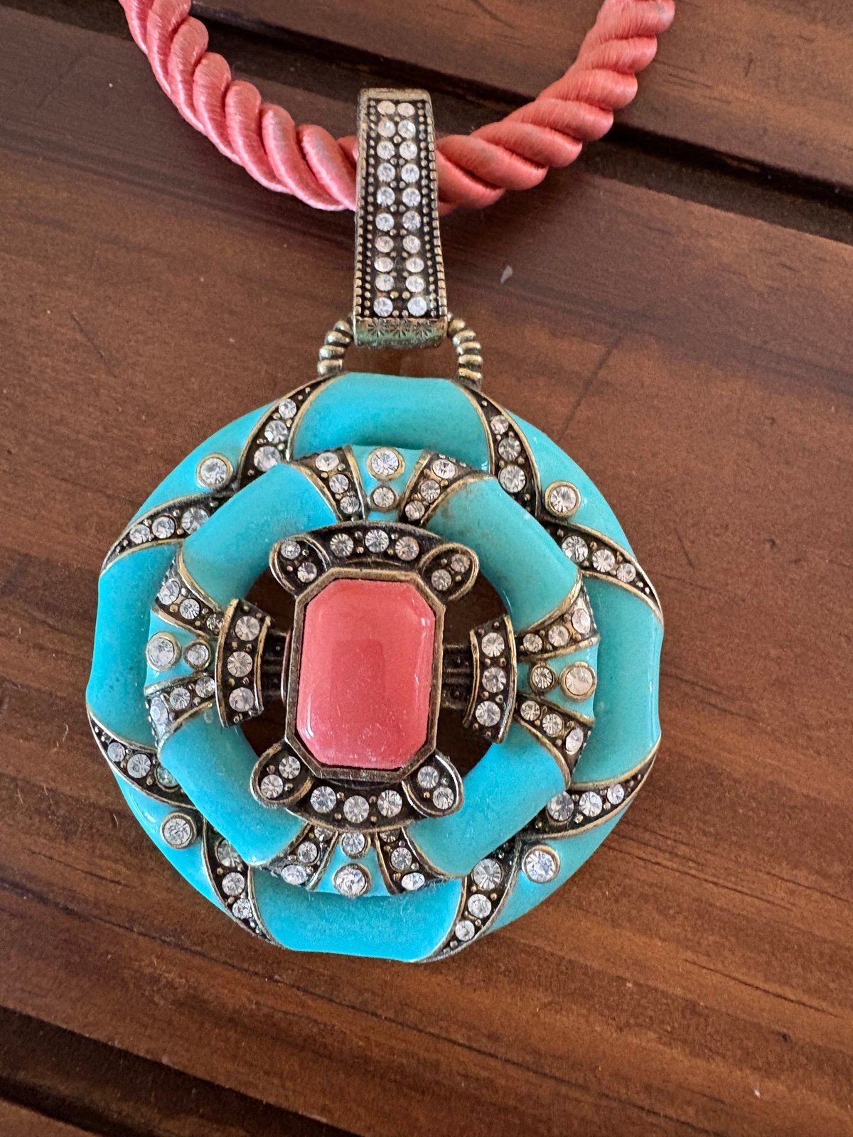 Vintage Heidi Daus Fashion Large Pendant Necklace