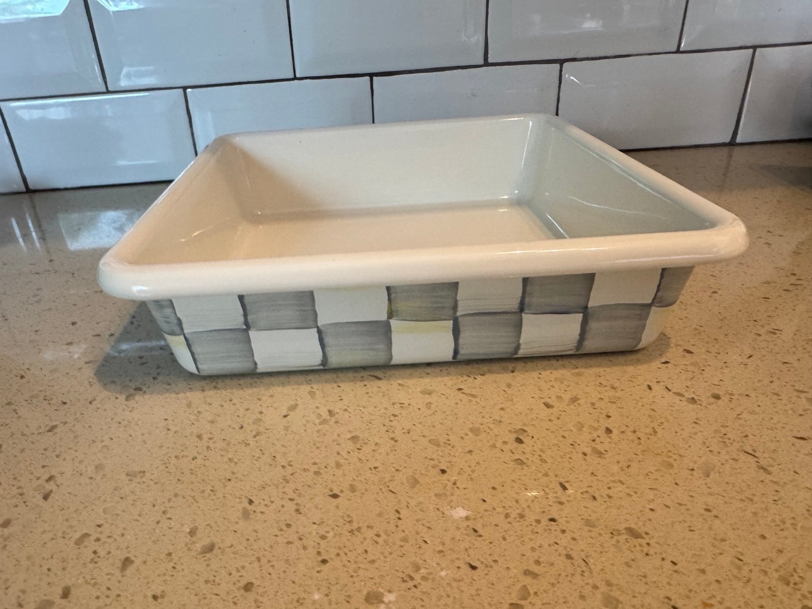MacKenzie-Childs Sterling Check 8 Baking Pan