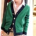 Deuxieme Classe Pima Cord Color-Blocked School Cardigan