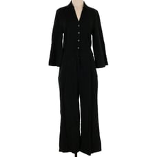 Free People Back Into It Black Jumpsuit