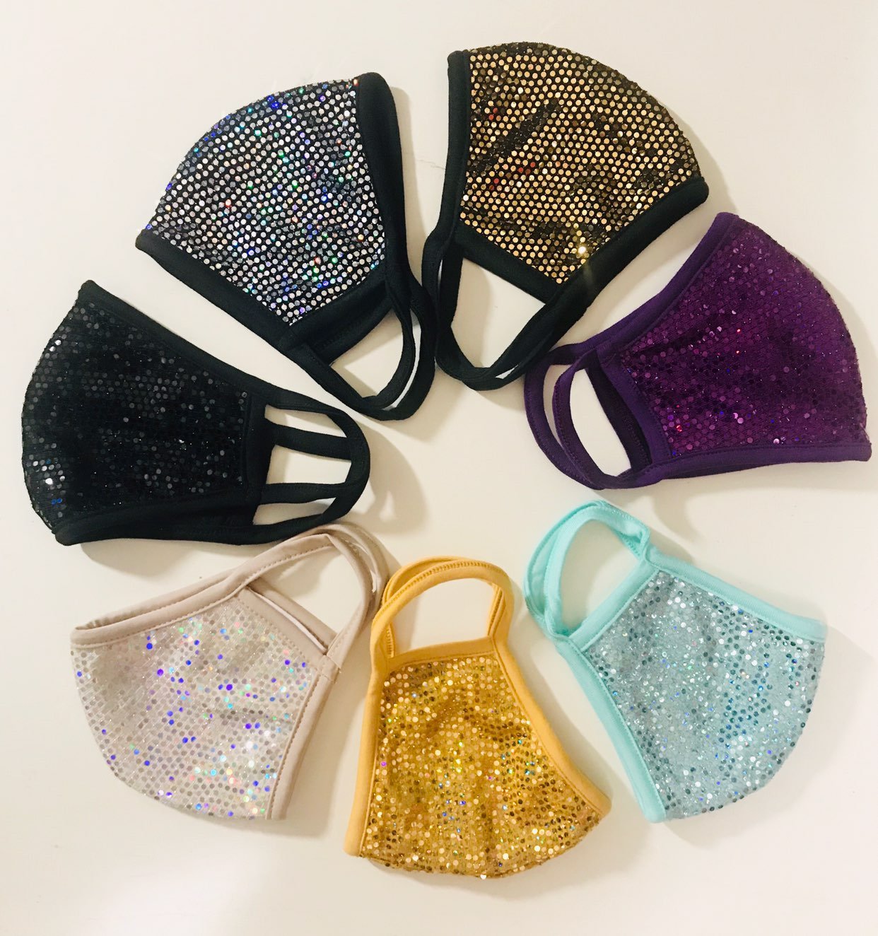 Glitter Fashion Mask Face 7 Colors