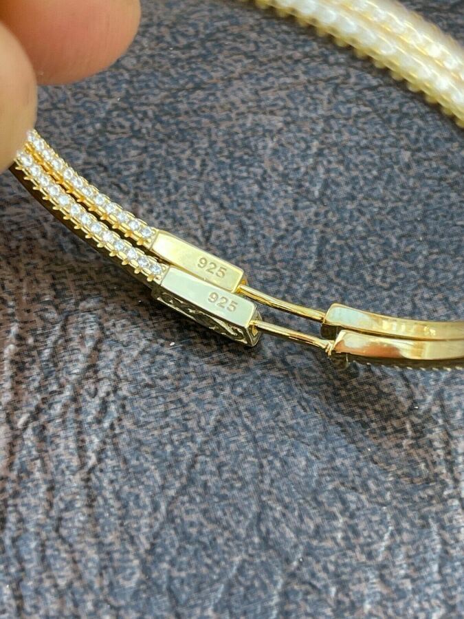 Gold Diamond Endless Hoop Earrings REAL