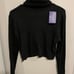 Seraphine Long Sleeve Ribbed Maternity & Nursing Top TurtleNeck Cropped, Size 14