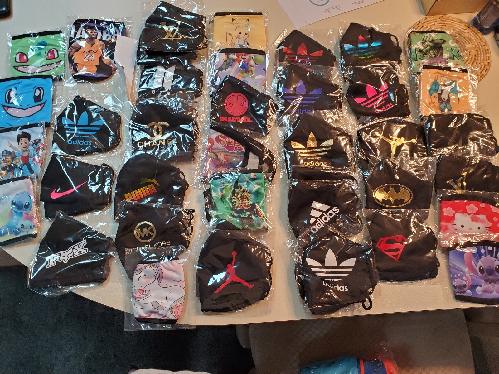 Huge lot of assorted face masks