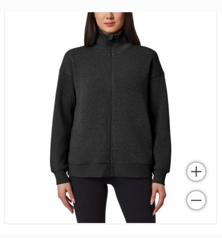 Mondetta ladies Heathered full zip fleece jacket