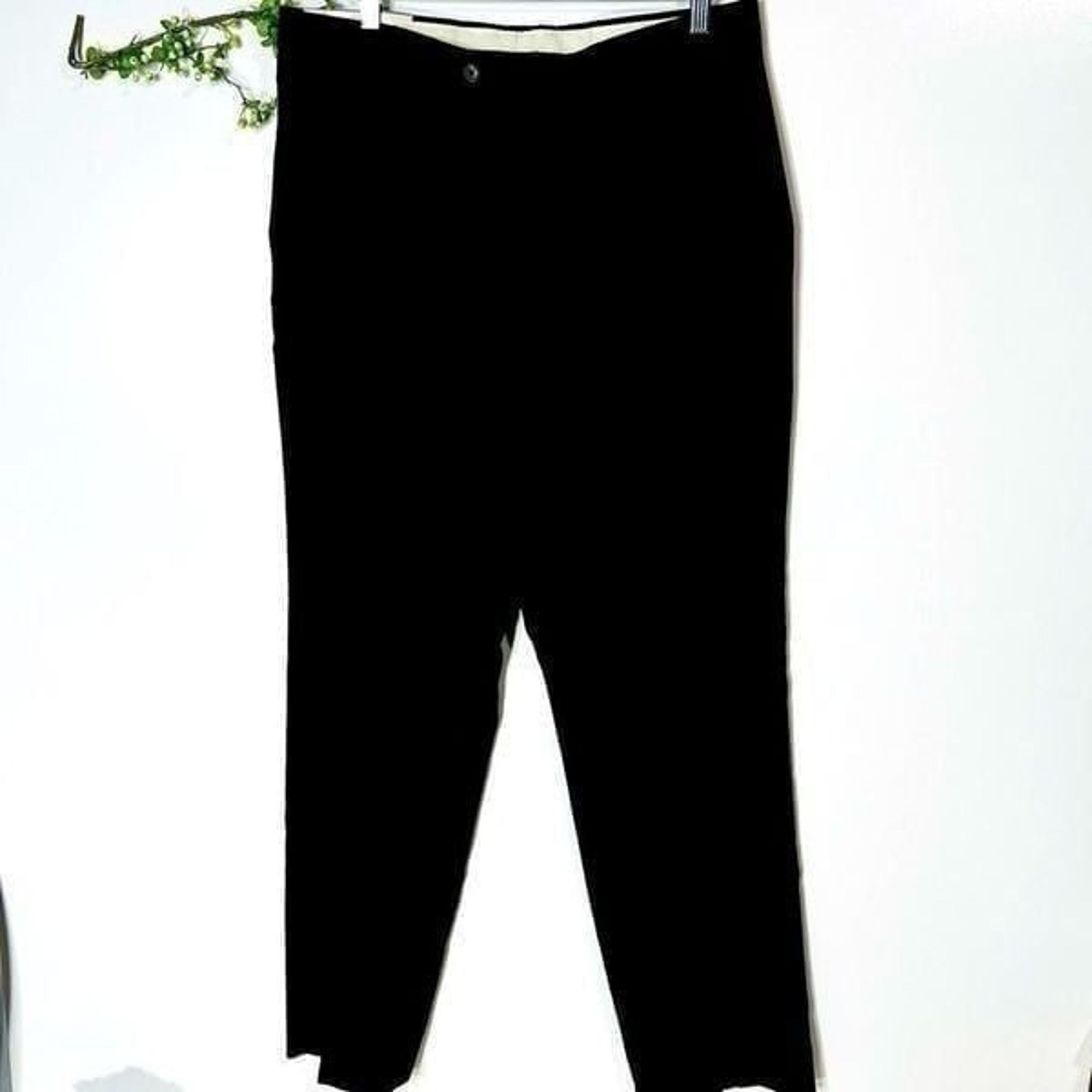 Haggar Black Label Black Pants Classic American Fit Plain Front NWT!