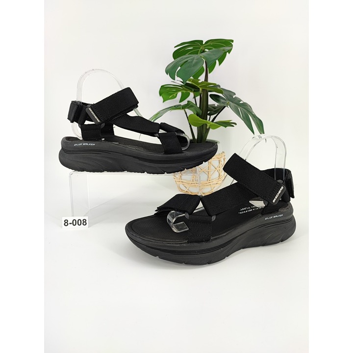 Skechers Men's Sport D’lux Walker Black Sandals Size 8 US