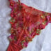 VS ORANGE NET EMBROIDERED THONGS – NWOT