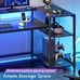 Gaming Desk with Storage Shelves LED