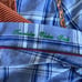 Robert Graham Blue Plaid Embroidered Ocean Waves Shorts Size 36