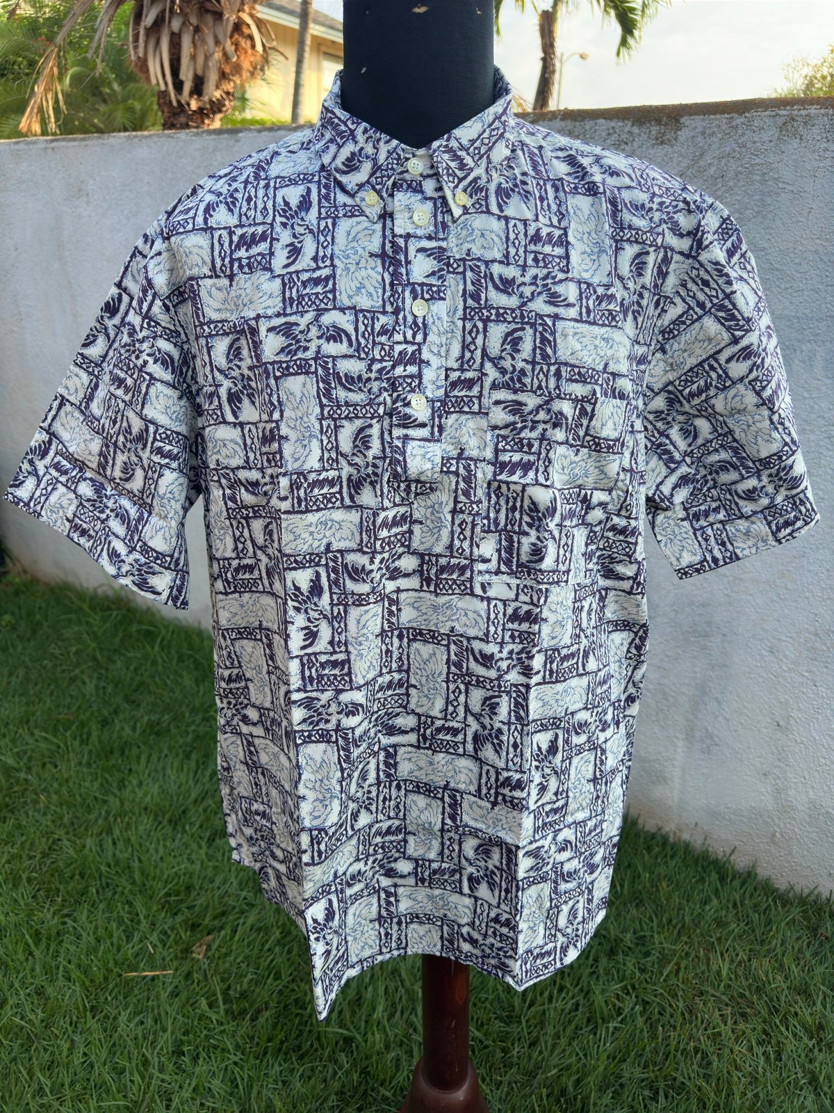 Brand New Hawaiian Airlines Shirt By Brookhurst 3/4 Button Dead Stock Men's XL