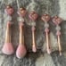 Rose Gold HeartBow Makeup Brush Set #M10