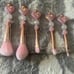 Rose Gold HeartBow Makeup Brush Set #M10