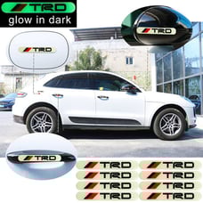 BRAND NEW UNIVERSAL 8PCS TRD GLOWS IN THE DARK GREEN BADGE EMBLEM STICKER