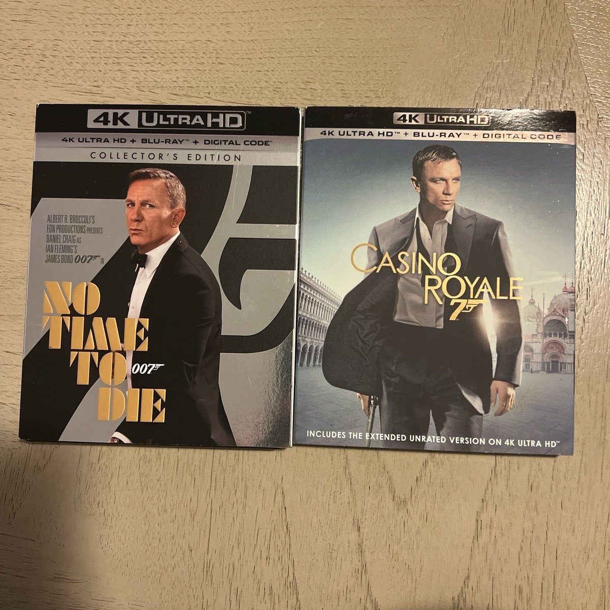 James Bond 4K Bundle Daniel Craig Casino Royale & No Time To Die