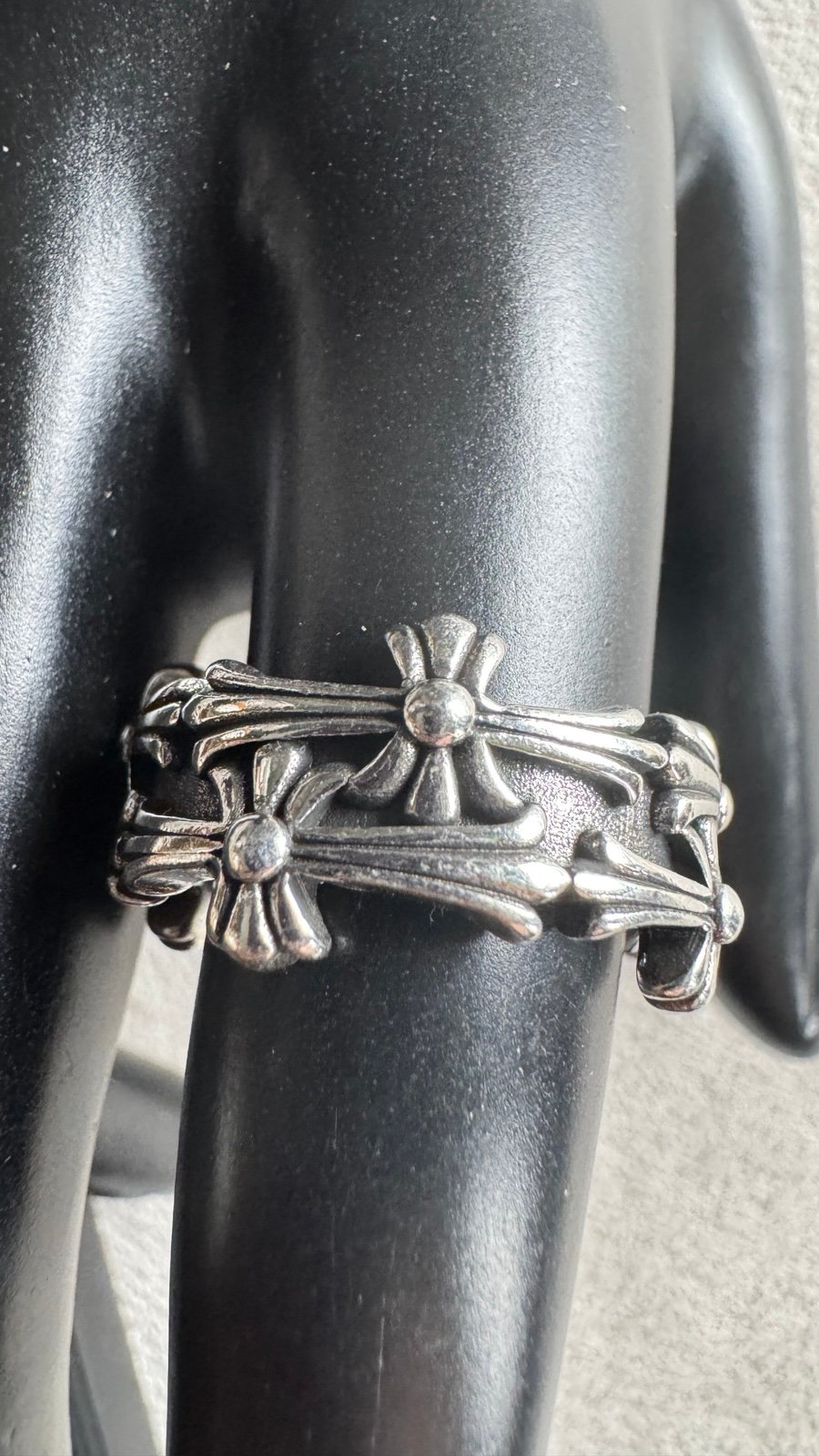 S925 cross ring size 7