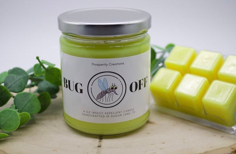 Bug off Candle & 2 Wax melts BUNDLE DEAL