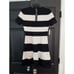 BCBGMAXAZRIA Lylah Dress Crewneck White Black Short Sleeve