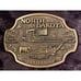 Vtg 80’s Brass Belt Buckle North Dakota Centennial Limited Edition # 3095