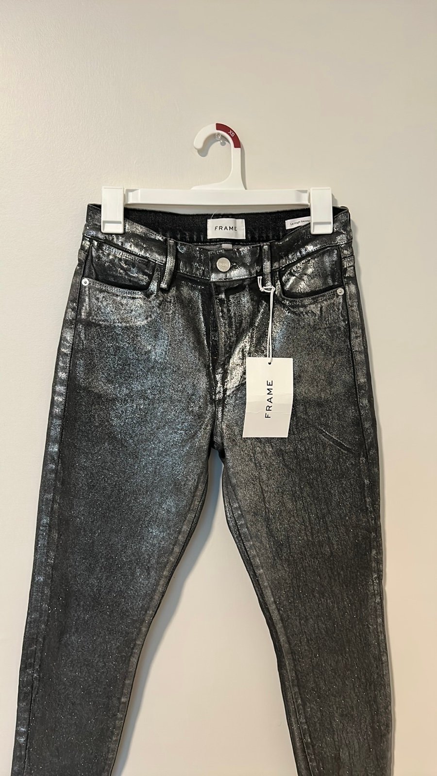 NWT FRAME Le Skinny Crop Glitter Jeans