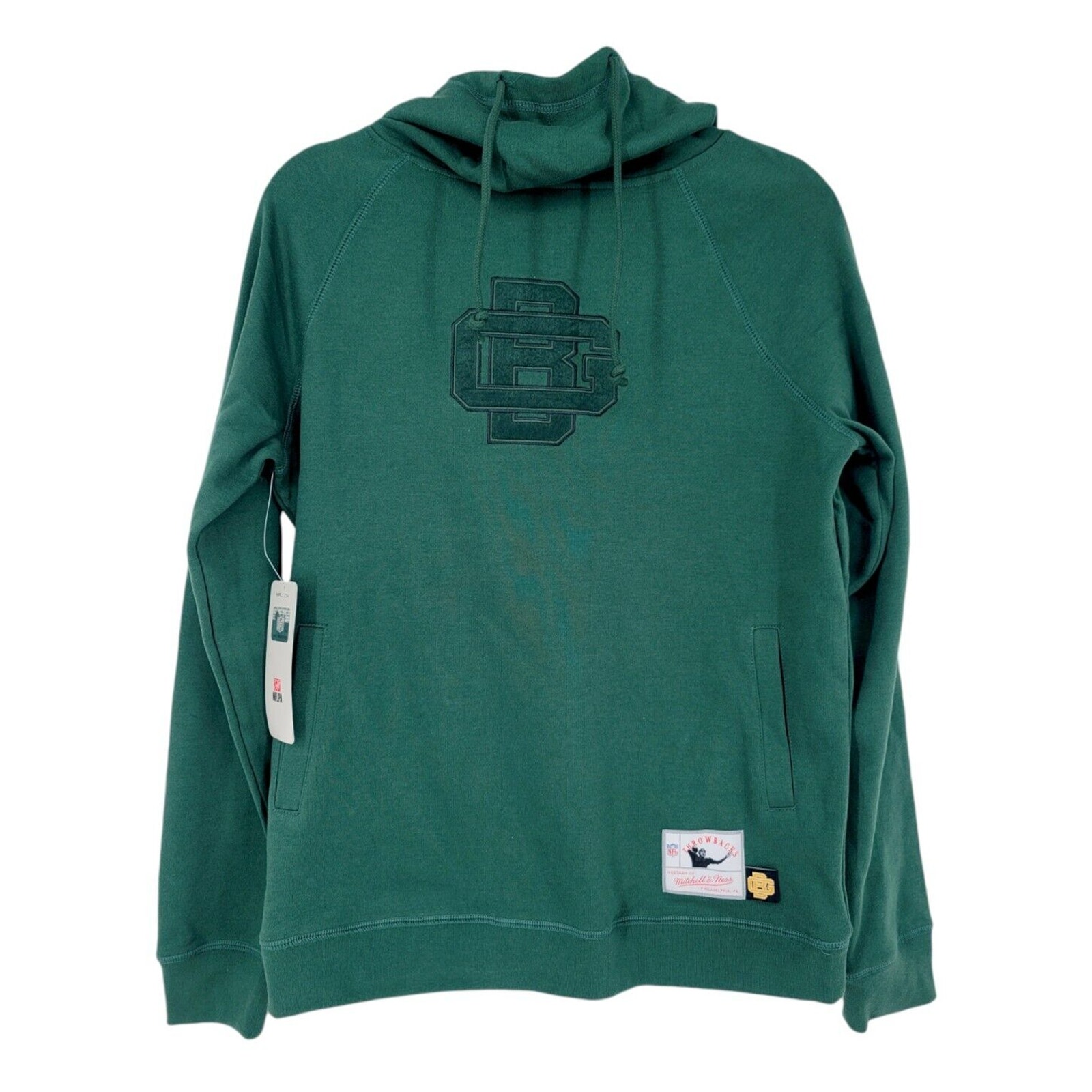 Mitchell & Ness Green Bay Packers NFL Womens Medium Funnel Neck 2.0 Hoodie NWT