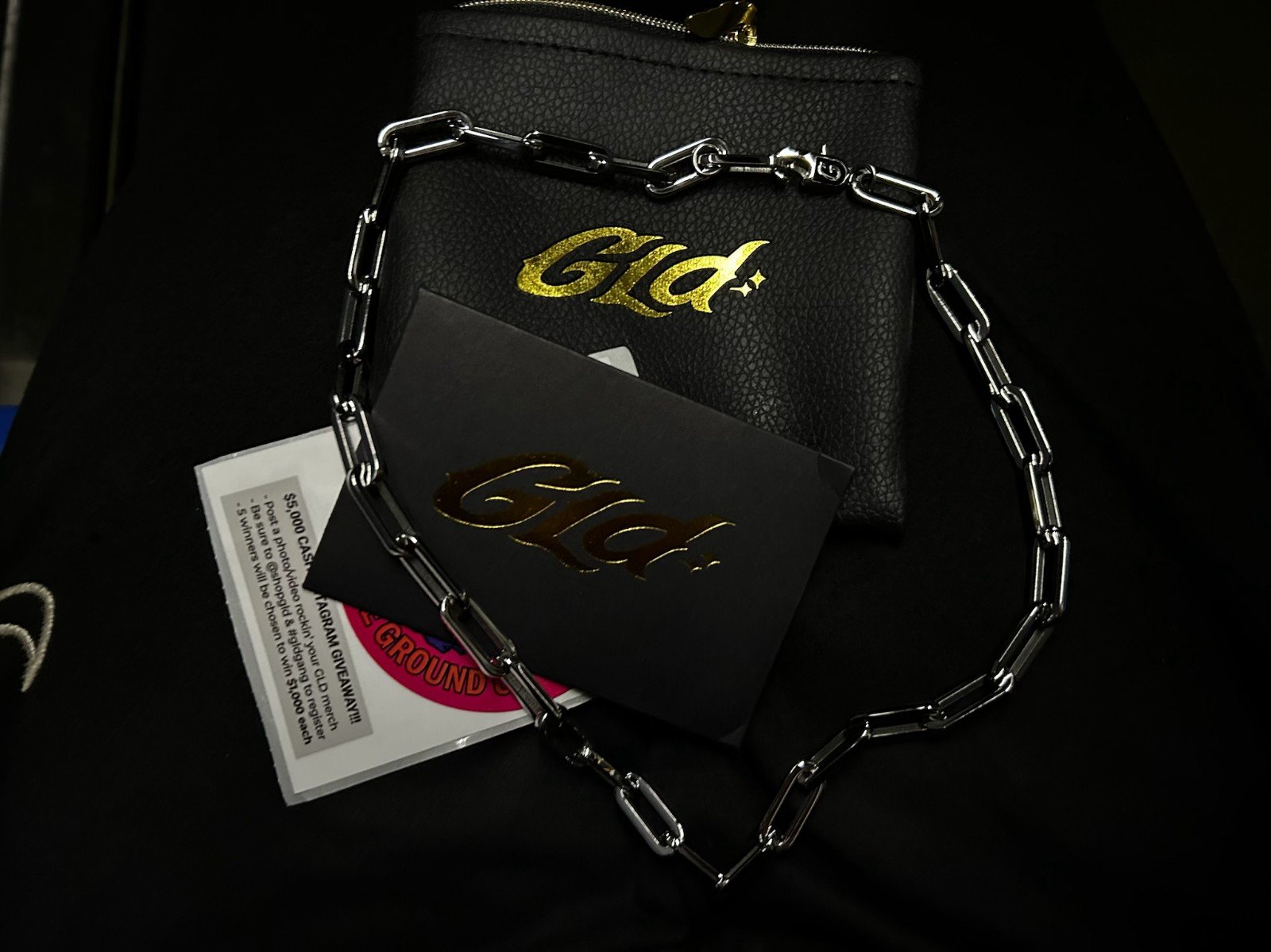 GLD White Gold Paperclip Chain