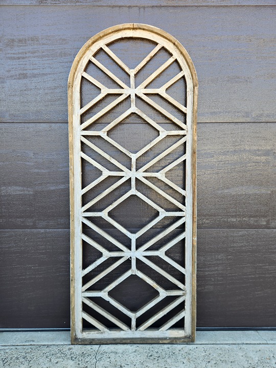 59.5 H, Montecello Farmhouse Wood, Cathedral Window, Rustic, Distressed, Shabby