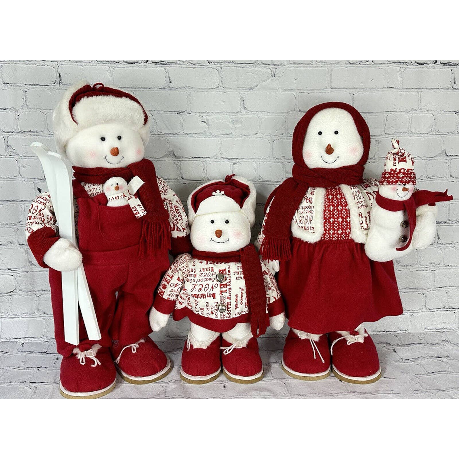 Cute! Tii Collections 25” Tall Snowman Family Mr Mrs & Kids High Quality!