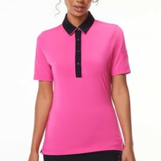 PXG Fuchsia Pink and Black Golf Polo Top Size XS