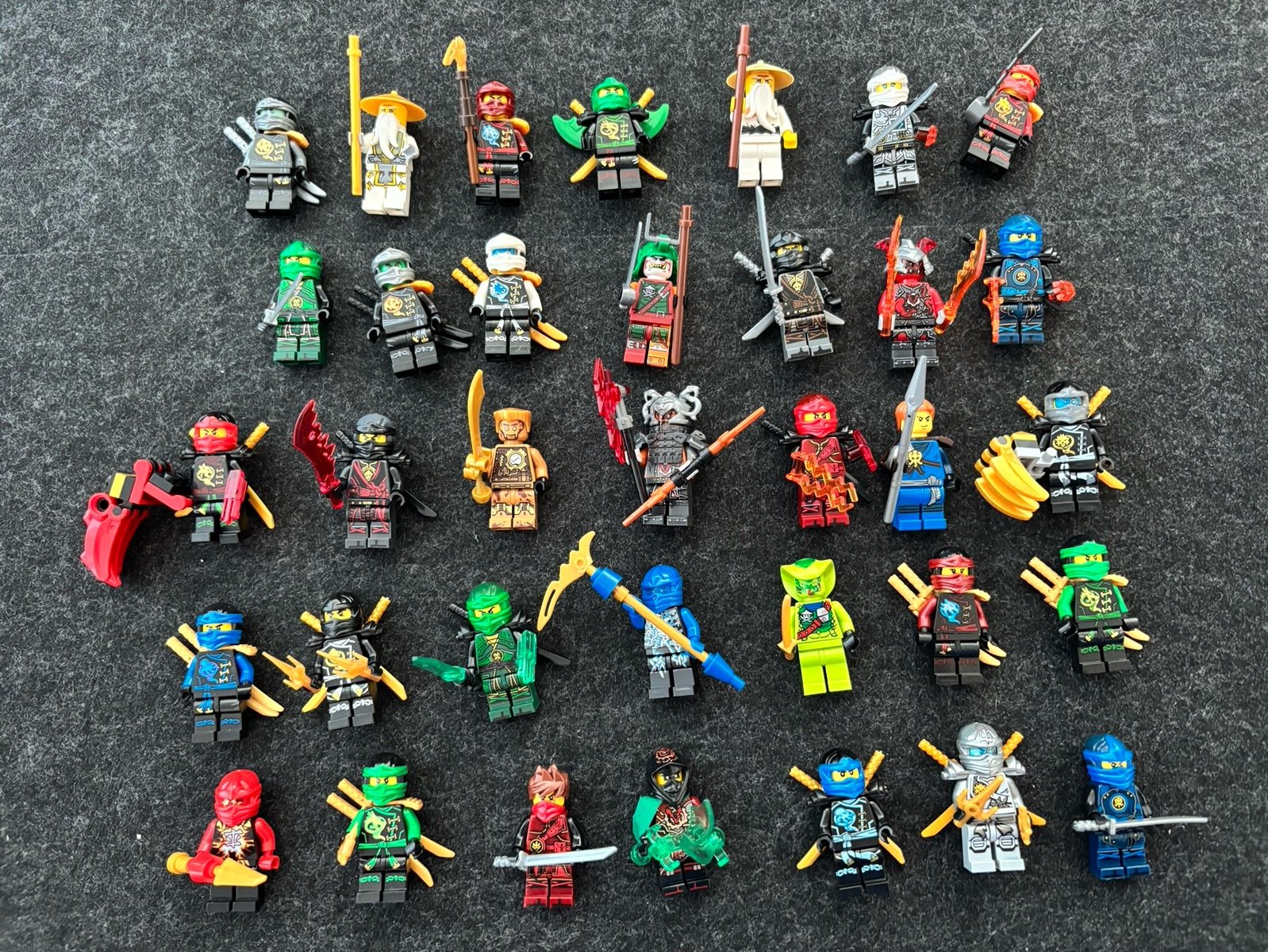 Ninjago Minifigures lot of 35 nya Zane Kai Lloyd