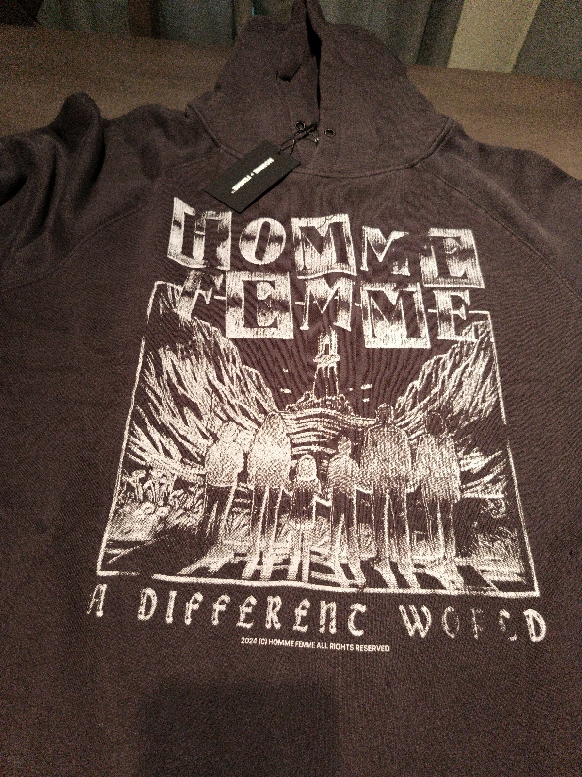 Homme femme Take OFF Hoodie Black Large Men