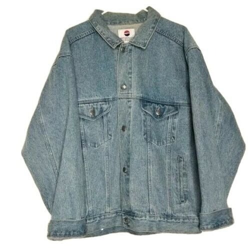 Pepsi Cola Vtg Jean Rare Jacket Sz L