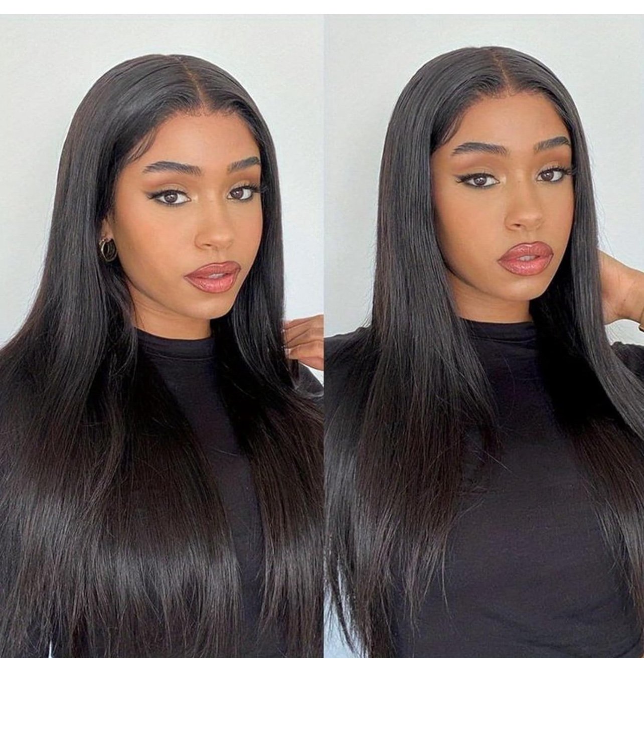 16 inches straight human hair