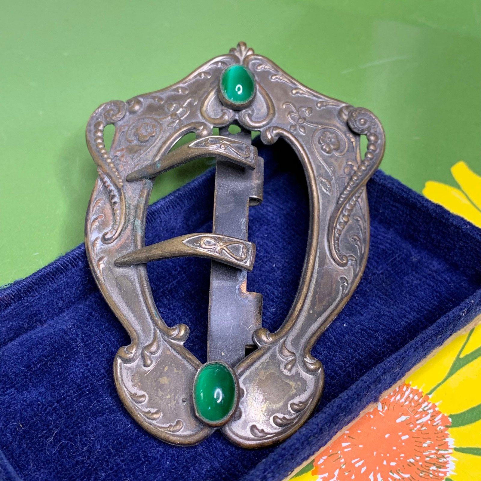 1920s Art Nouveau Belt Buckle
