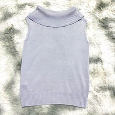 Spick & Span Knit Turtle Neck Cotton Vest