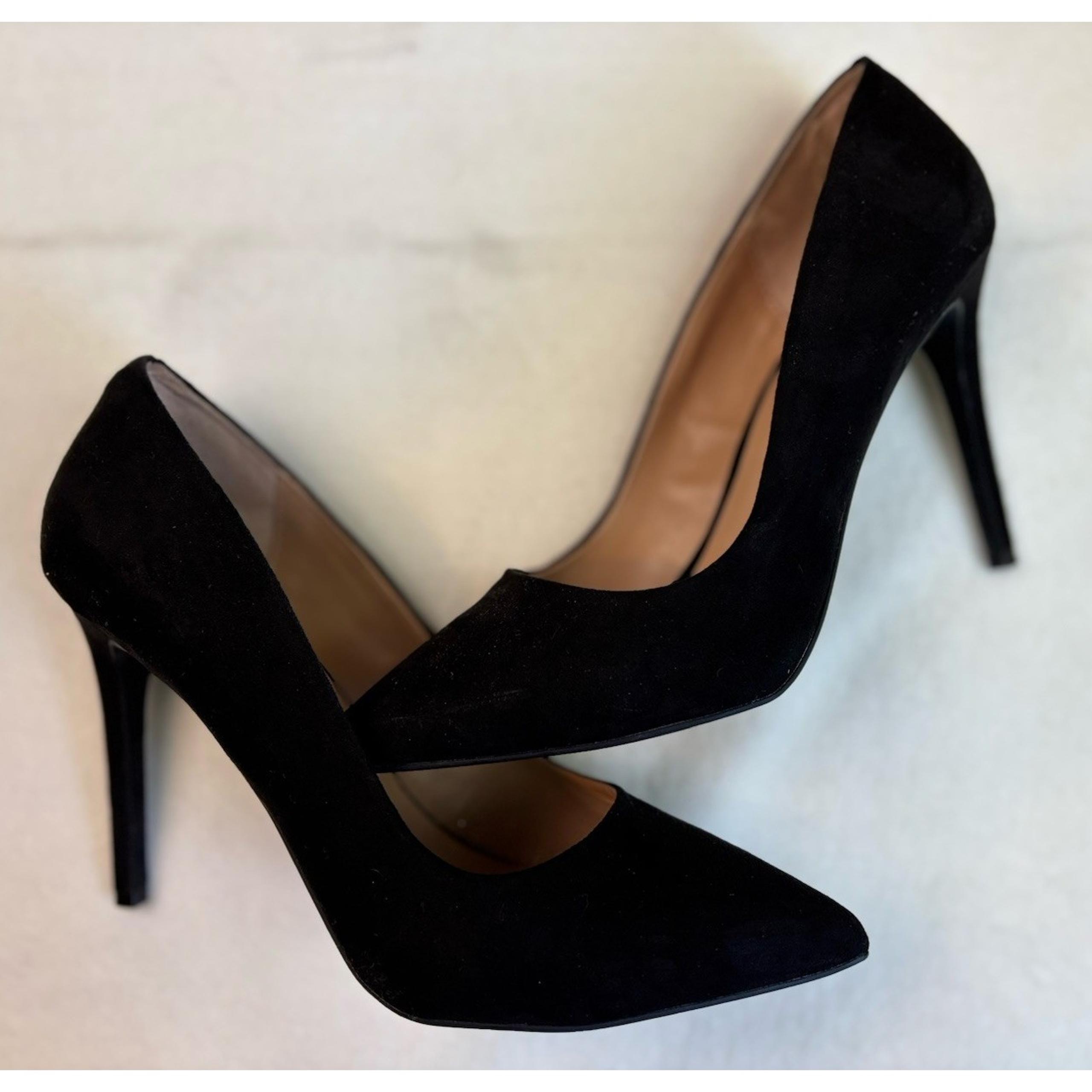 Call It Spring Womens Suede Heels Black Size 9 Point Toe