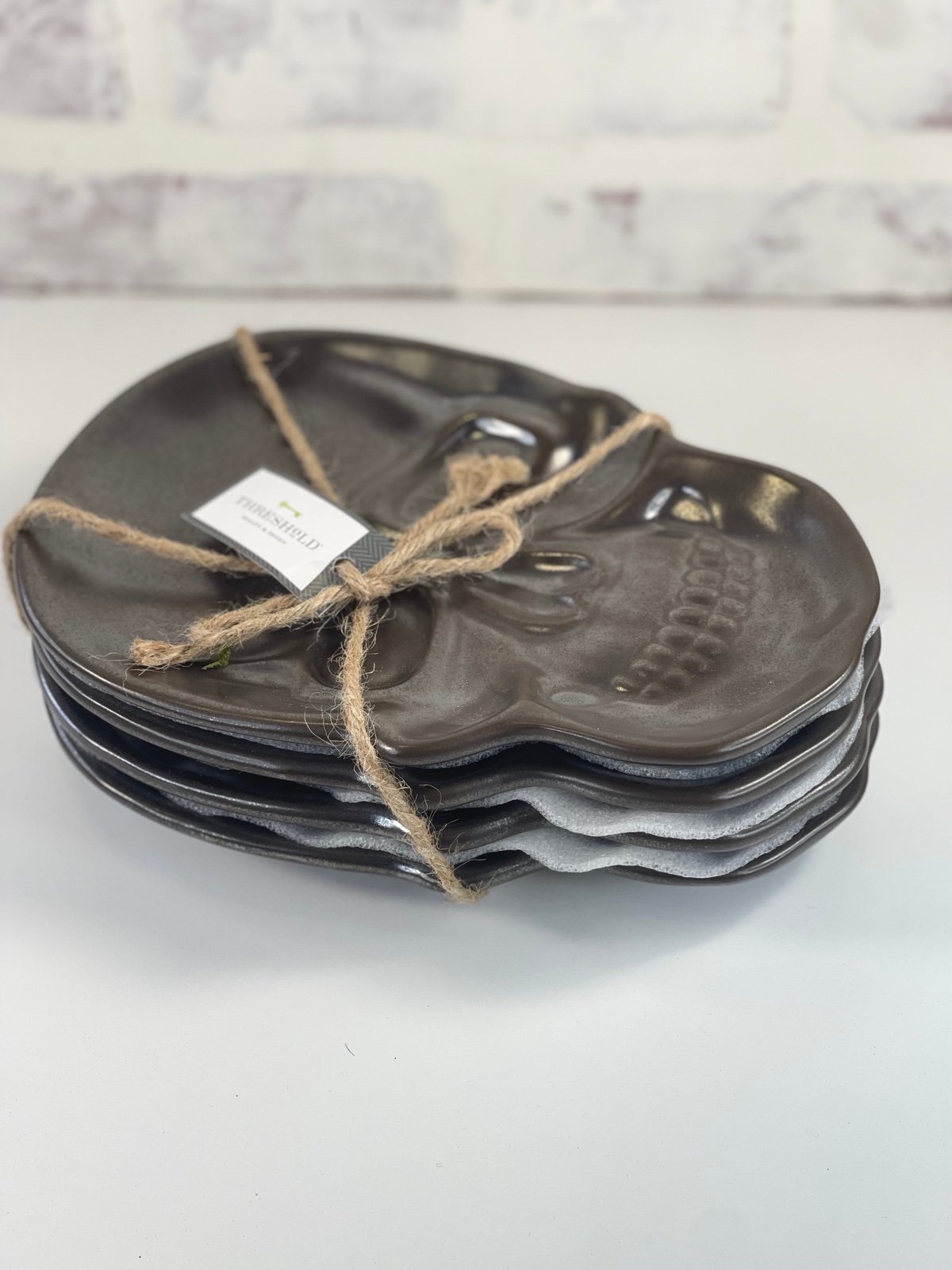 Skull Plates Appetizer Plates Set of 4 - Threshold