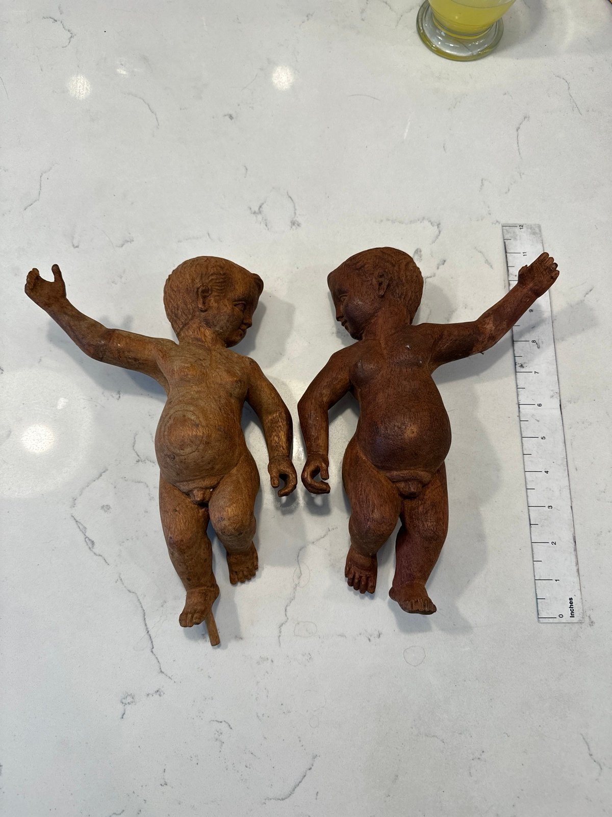 Baby wood hand crafted vintage