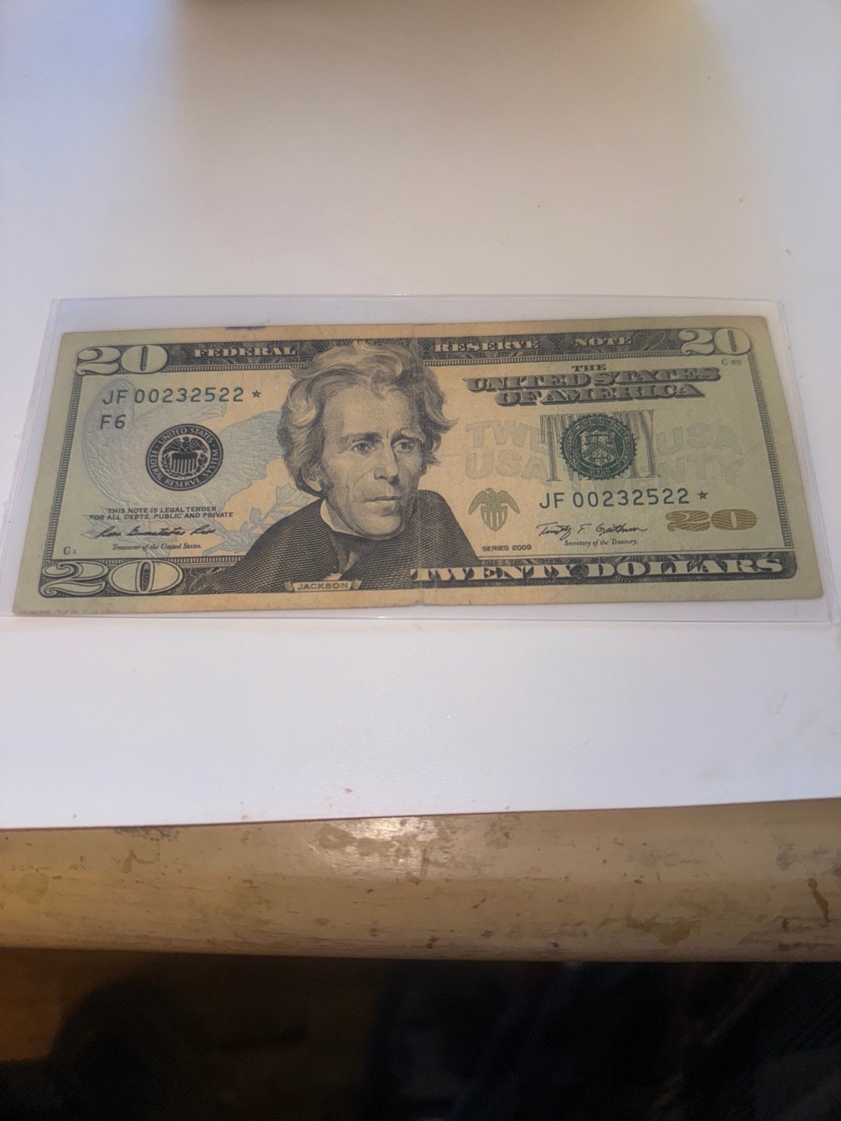 Star Note 2009 20 Star note in good condition